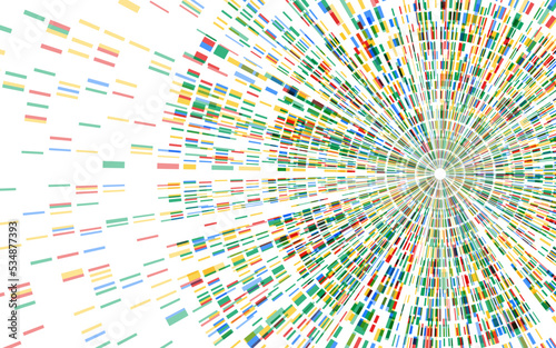 Dna test infographic. Genome sequence map.