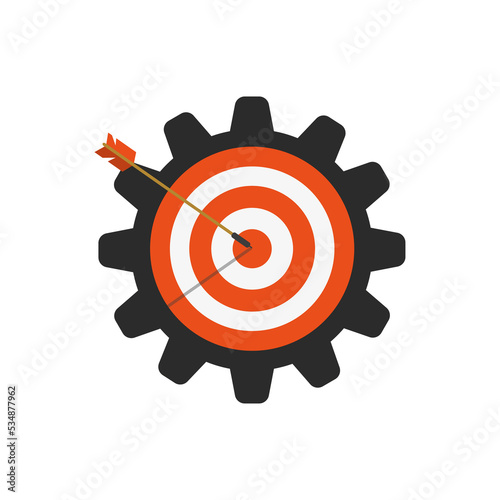 Wallpaper Mural The target the arrow hit. Vector illustration Torontodigital.ca