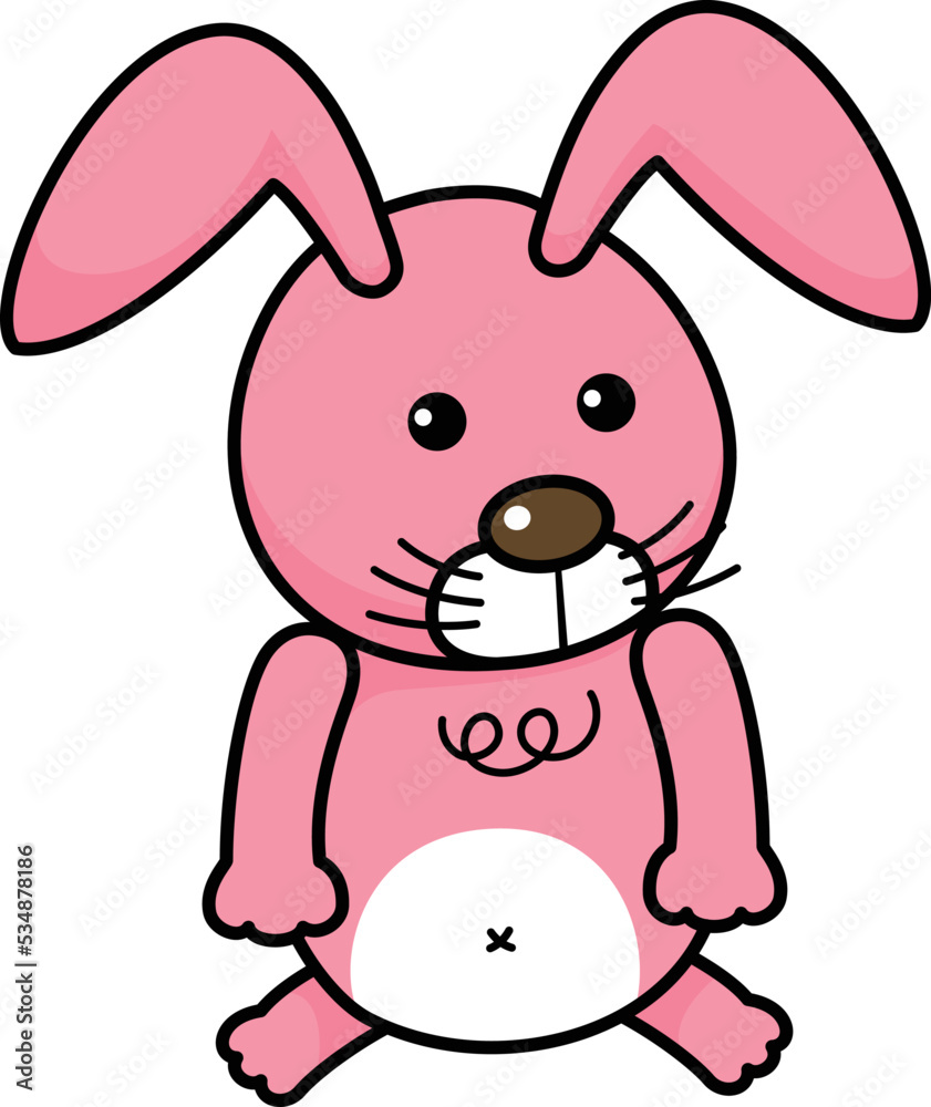 Illustration of colorful cartoon character rabbit Illustration of colorful cartoon character rabbit