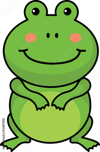 Illustration of colorful cartoon character frog