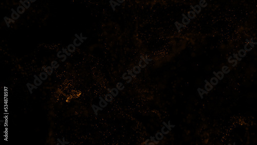 Abstract motion background shining gold particles. Shimmering Glittering Particles With Bokeh. Popular, modern, christmas, new year