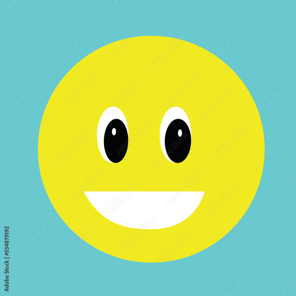 cute emoticon smile vector illustration