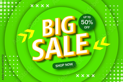Gradient background for sales.  With green background and editable writing effect