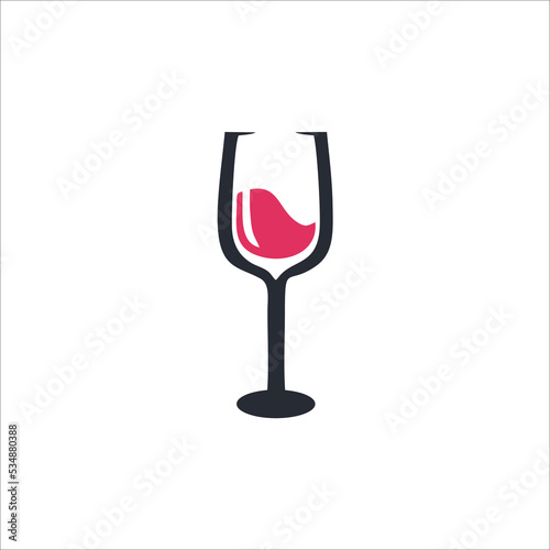 Wine logo design template. Vector illustration of icon