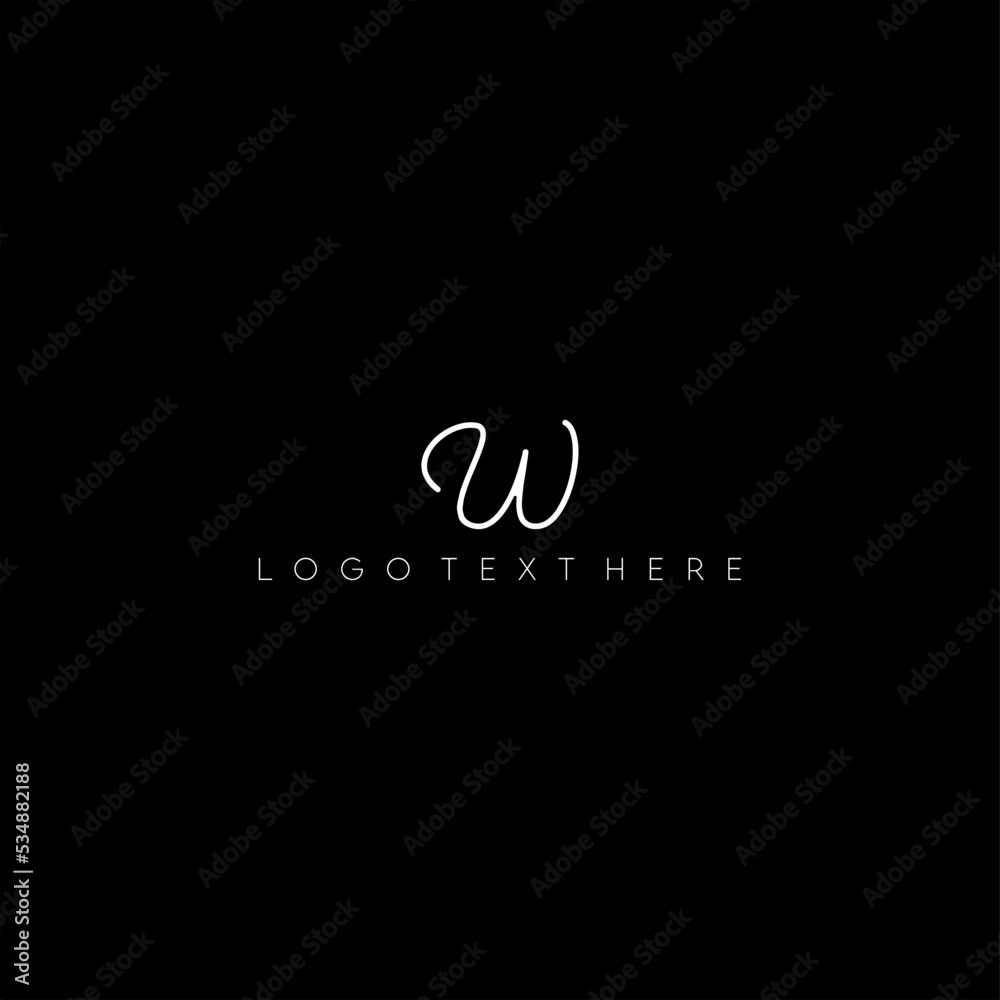 W logo, W letter logo, hand written logo W logo, W letter logo, hand written logo