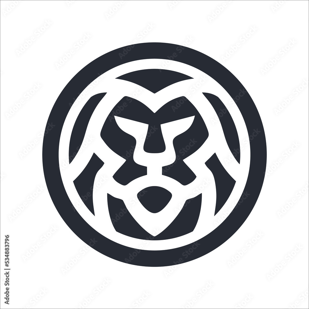 Beautiful face of the lion vector isolated on white. King of the forest. Zodiac sign leo. Symbol of strength and courage Beautiful face of the lion vector isolated on white. King of the forest. Zodiac sign leo. Symbol of strength and courage
