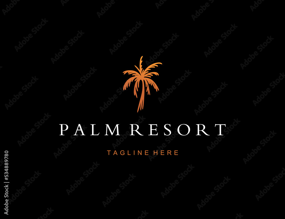 Luxury palm tree logo company Luxury palm tree logo company