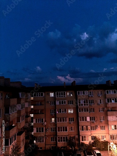 Obraz na płótnie night city view w salonie
