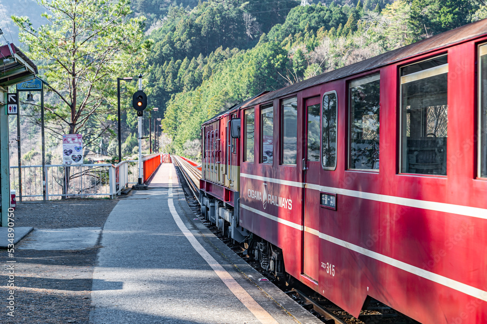 Fototapeta premium 奥大井湖上駅