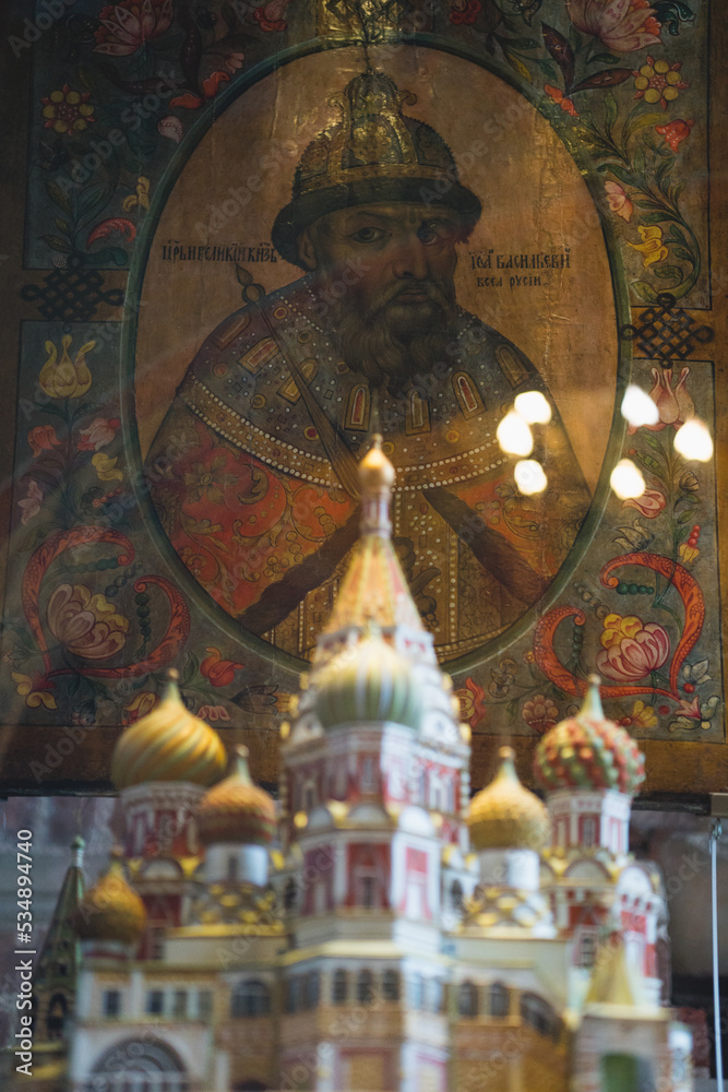 Fototapeta premium Details from inside Saint Basil's Cathedral, Moscow, Russia