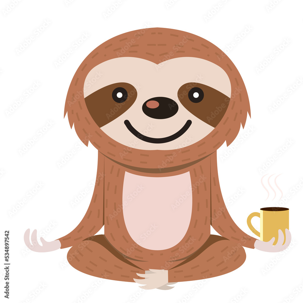 Obraz premium Cute baby sloth