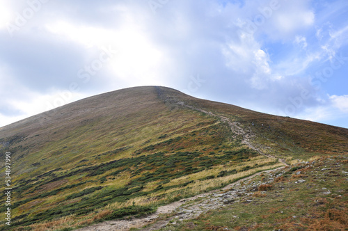 top of Mount Hoverla in the Ukrainian Carpathians