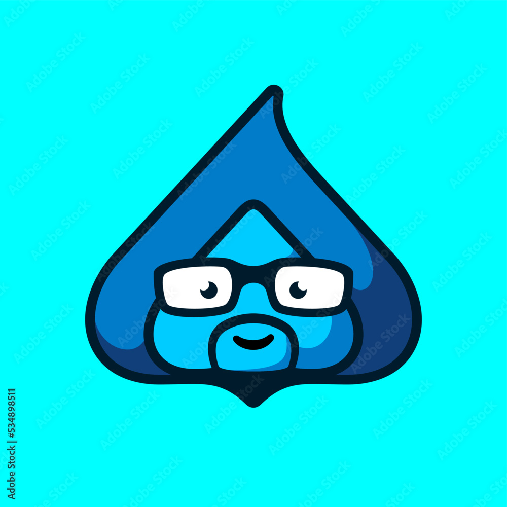 Cute genie mascot cartoon character , flat design style