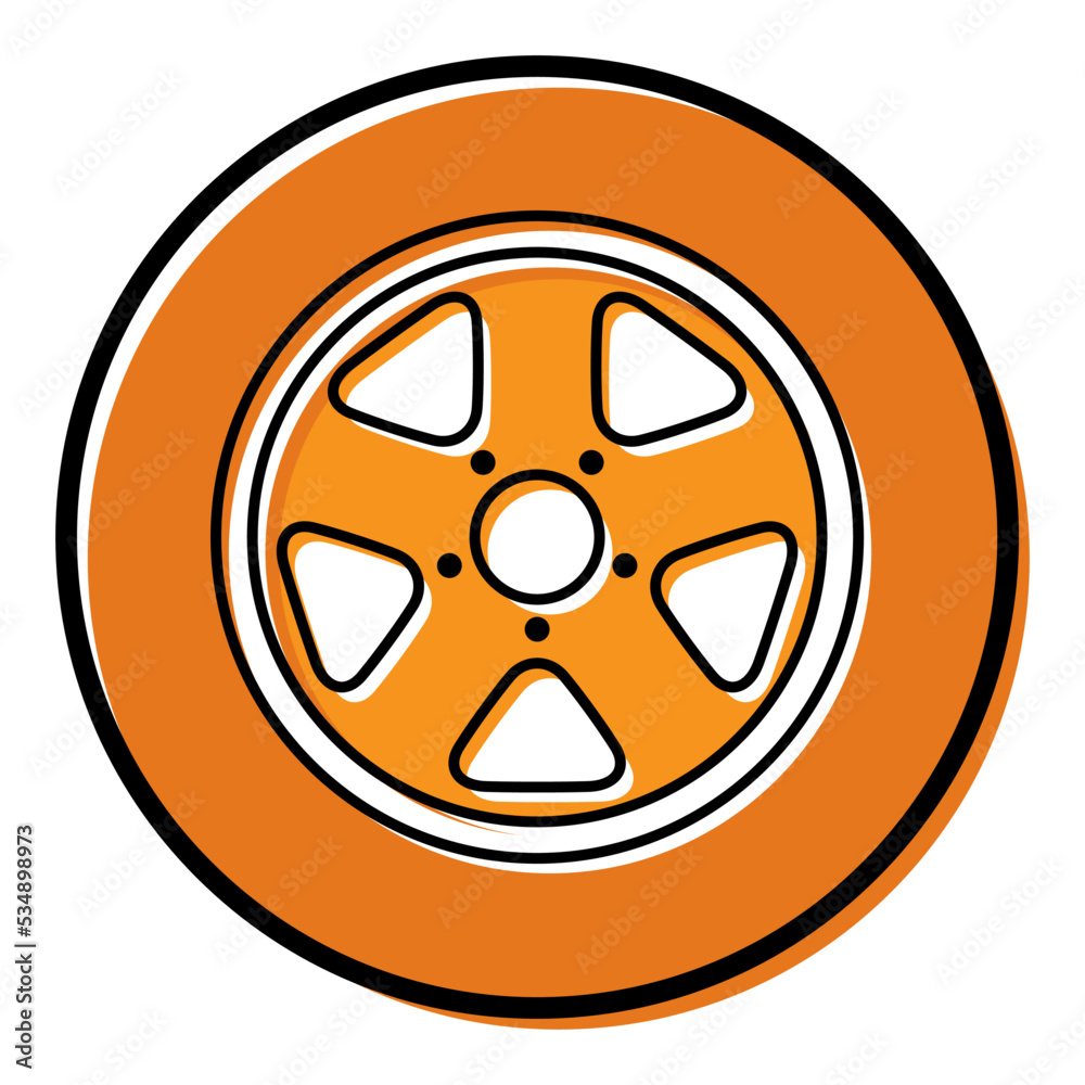Auto car wheel icon, vehicle tire rim symbol, automotive race sport sign vector illustration Auto car wheel icon, vehicle tire rim symbol, automotive race sport sign vector illustration