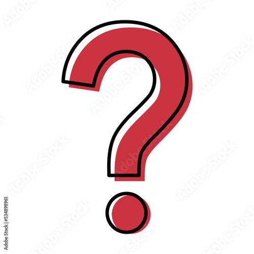 Question icon mark, help or ask bubble graphic symbol, web faq vector illustration