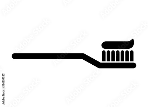 Tooth brush care icon, dental hygiene web sign, health medicine vector illustration