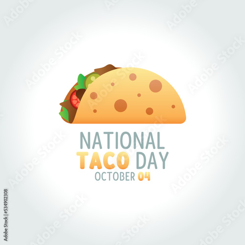 vector graphic of national taco day good for national taco day celebration. flat design. flyer design.flat illustration.