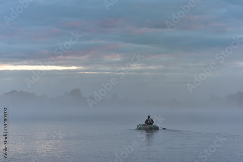boat in the fog