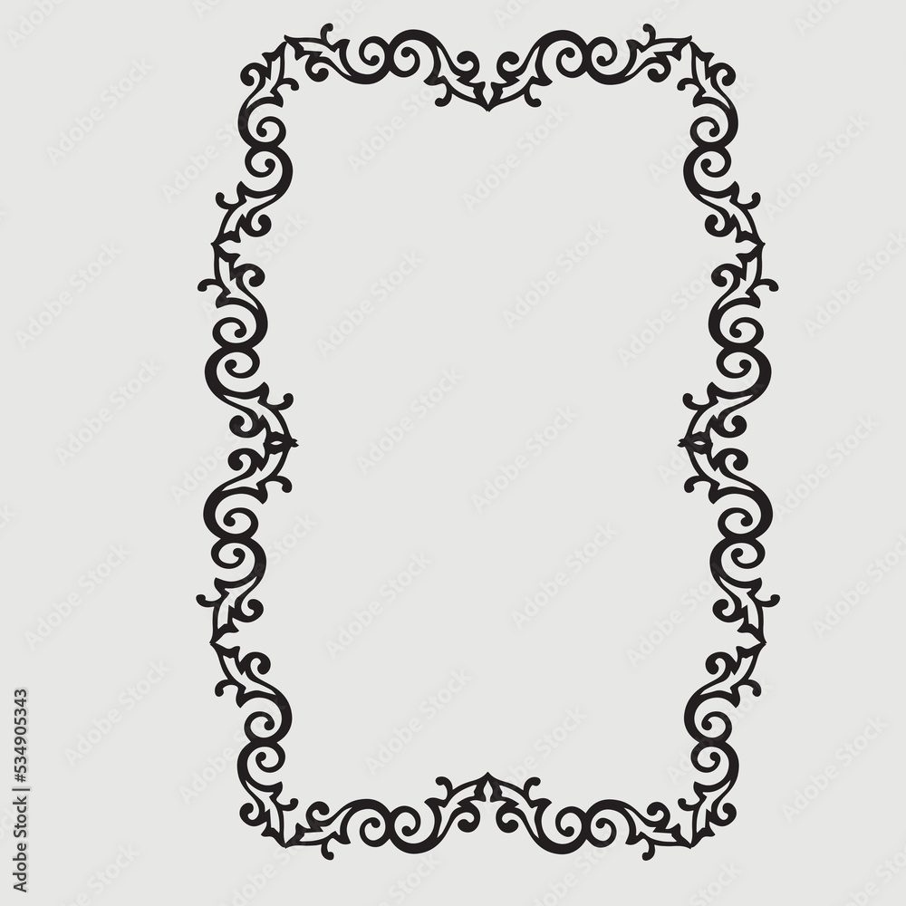 Frame, in the style of an ornament, Vector illustration eps 10, Art. Frame, in the style of an ornament, Vector illustration eps 10, Art.