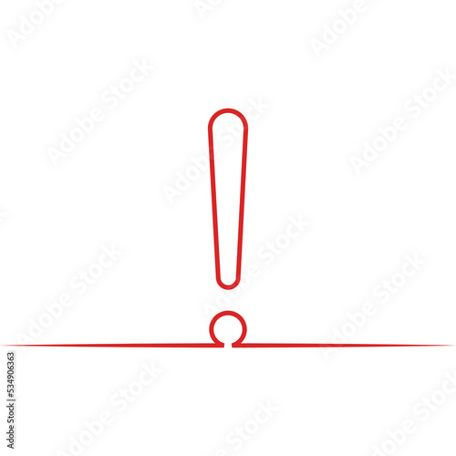 One line exclamation mark a...