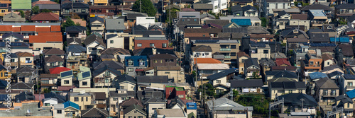 Greater Tokyo are dense buildings and houses at daytime. © hit1912
