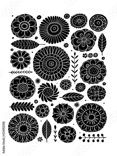 Fairy floral mandala background. Magic garden art. Frame for your design