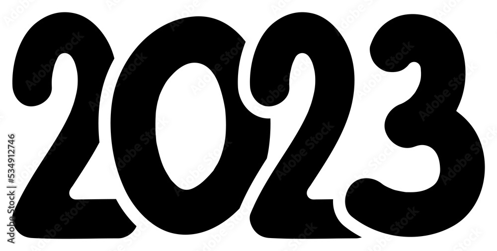 2023 logos. Template for creating a design for the new year and christmas. Isolated on white background. Modern style for banners, cards, social networks, calendar, covers. 2023 logos. Template for creating a design for the new year and christmas. Isolated on white background. Modern style for banners, cards, social networks, calendar, covers.