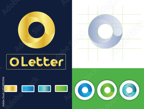 small o letter golden ratio logo