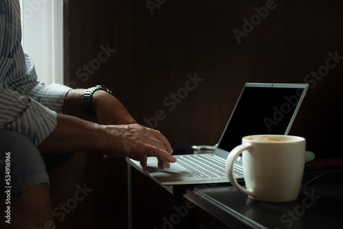 person working on laptop