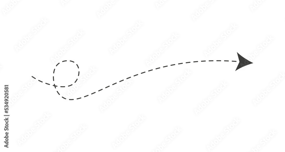 Dashed line arrow Dashed line arrow