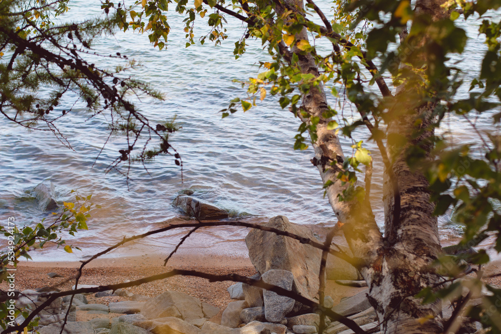 lake Baikal  in summer and autumn