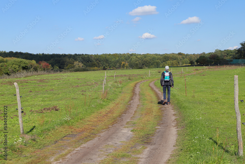 Hiking along the hiking trail 