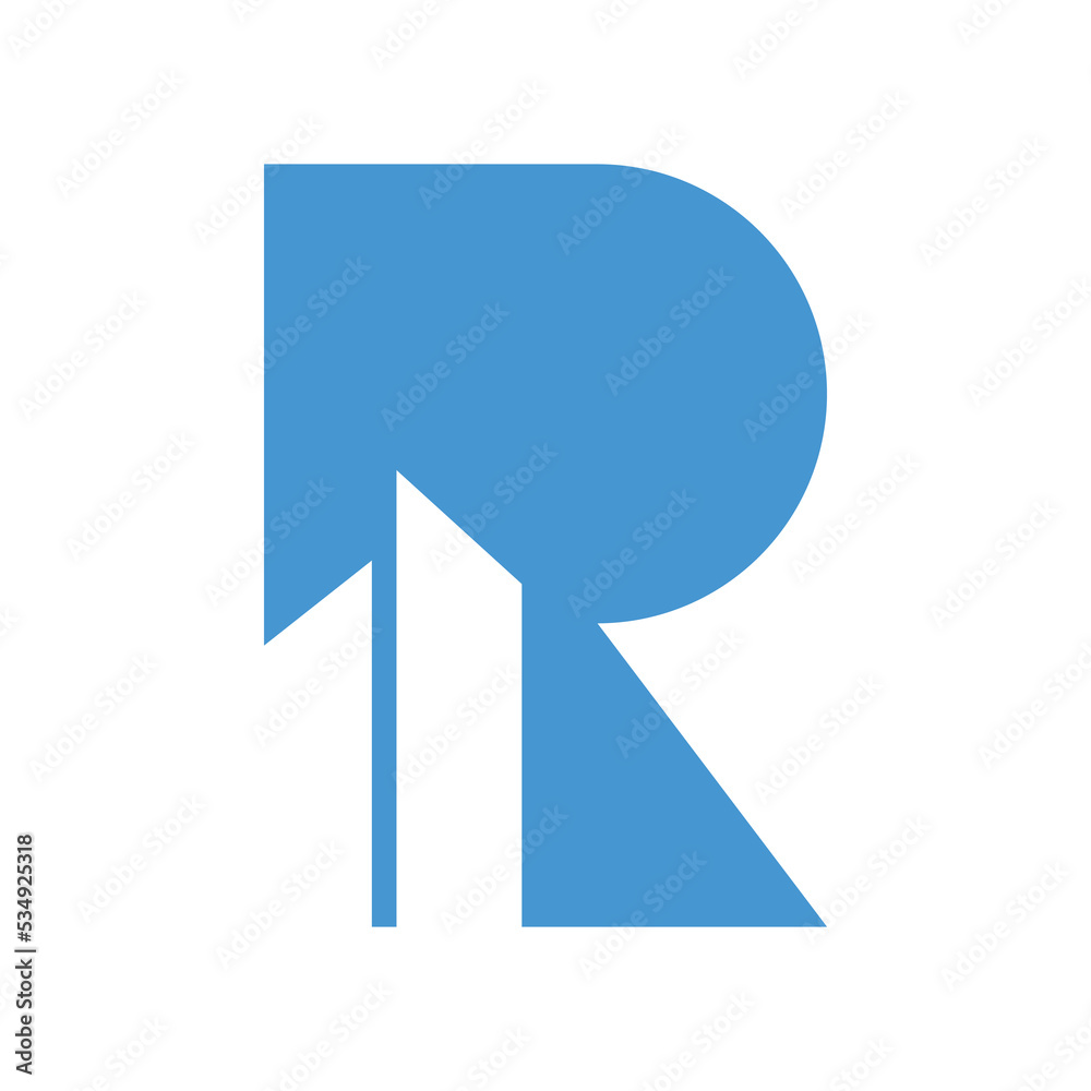 Building logo with letter R logo concept. Real estate logo letter R Building logo with letter R logo concept. Real estate logo letter R