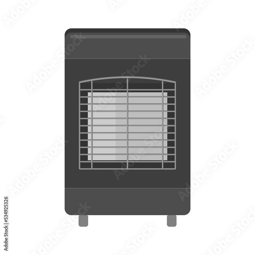 Gas heater isolated on white. Butane gas heating system.