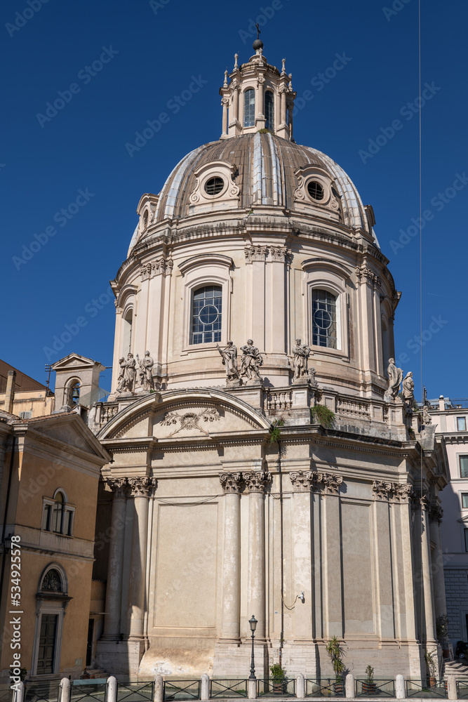 Church of the Most Holy Name of Mary at the Trajan Forum In Rome, Italy
