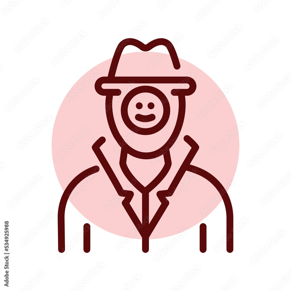 Illegal to impersonate olor line icon. Pictogram for web page Illegal to impersonate olor line icon. Pictogram for web page