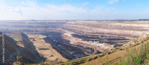 Panorama von einem Braunkohle Tagebau 