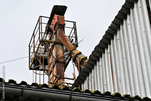 old grain elevators granary detail