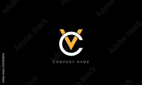 CV, VC Abstract Letters Logo Monogram