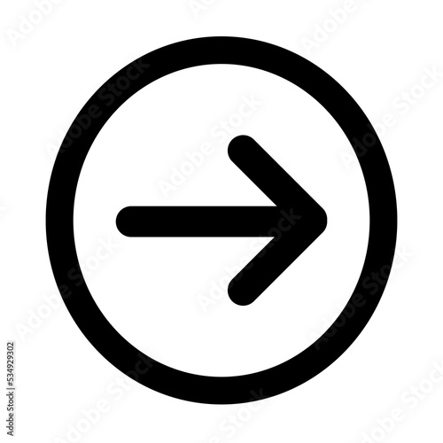 RIGHT ARROW SIGN IN THE CIRCLE 02