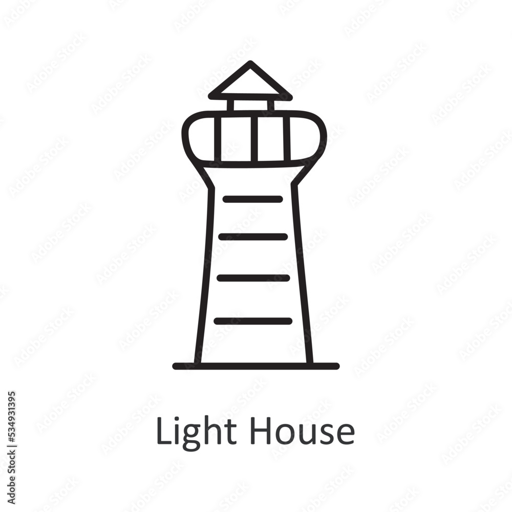 Light House Vector outline Icon Design illustration. Travel Symbol on White background EPS 10 File Light House Vector outline Icon Design illustration. Travel Symbol on White background EPS 10 File
