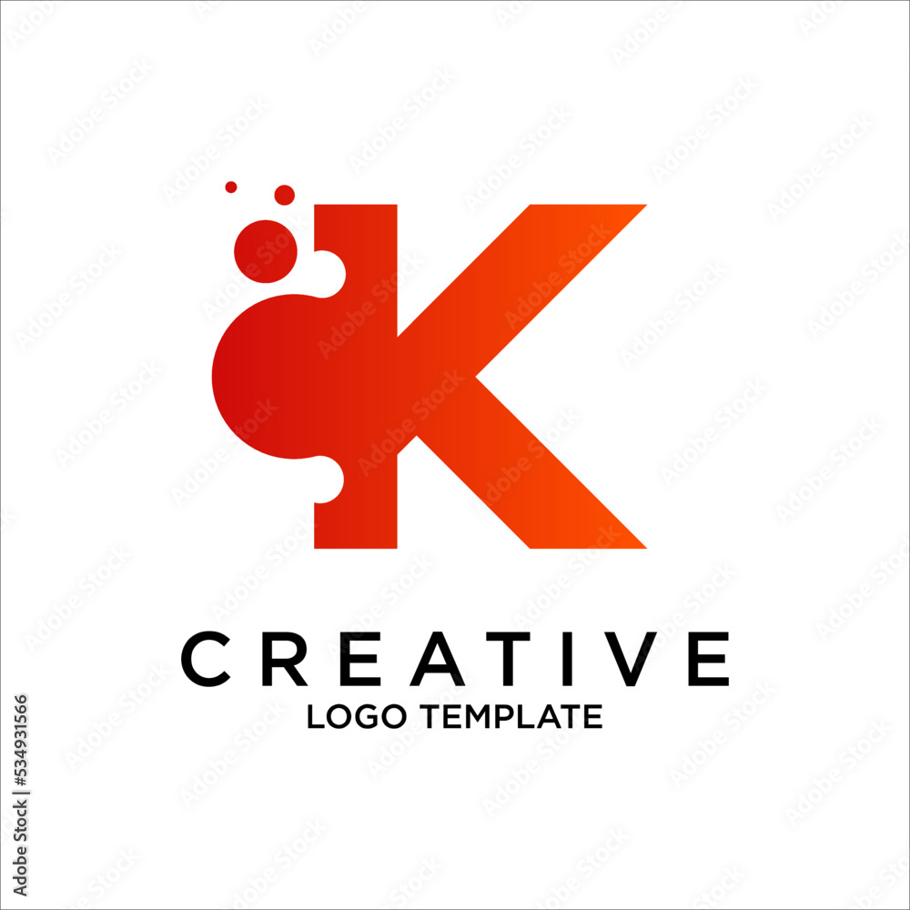 Obraz premium Letter K logo icon design template elements vector