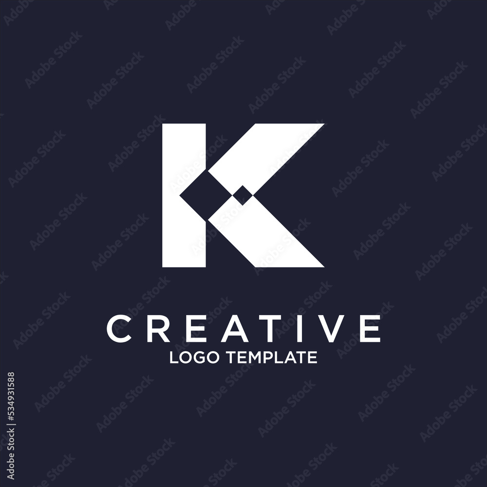 Letter K logo icon design template elements vector Letter K logo icon design template elements vector