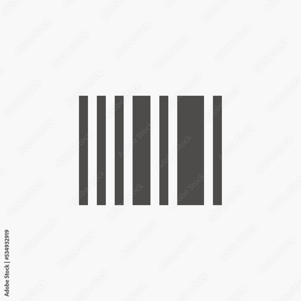 barcode, code, scanner, scan, bar code, qr icon vector symbol isolated for web and app design