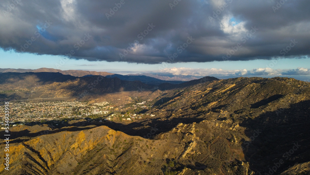 Simi Valley with Storm Clouds, Ventura County