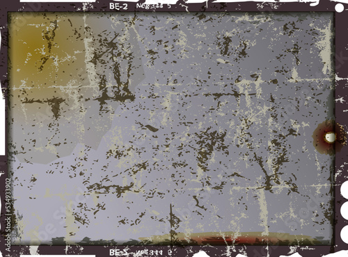 blank large format film sheet negative, 4 x 5 inch, picture frame,grungy style, free copy space,vector illustration