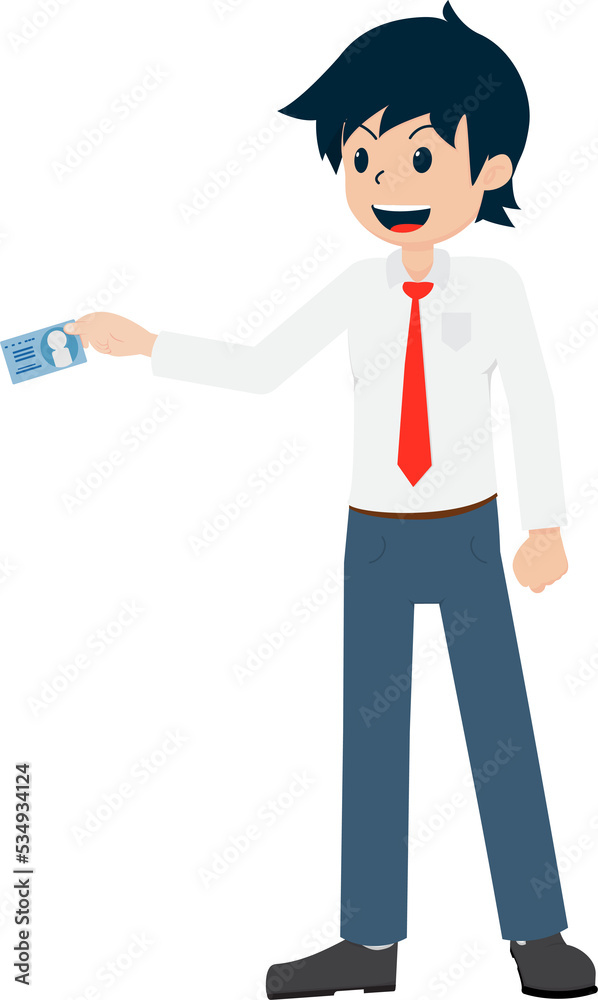 Salary Man Business Isolated Person People Cartoon Character Flat illustration Png #127