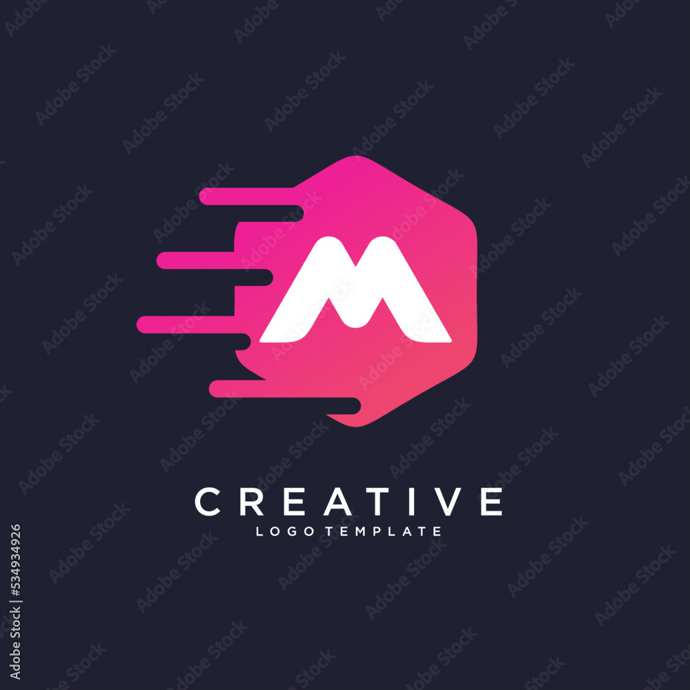 Obraz premium Letter M Logo Design Template Vector Element