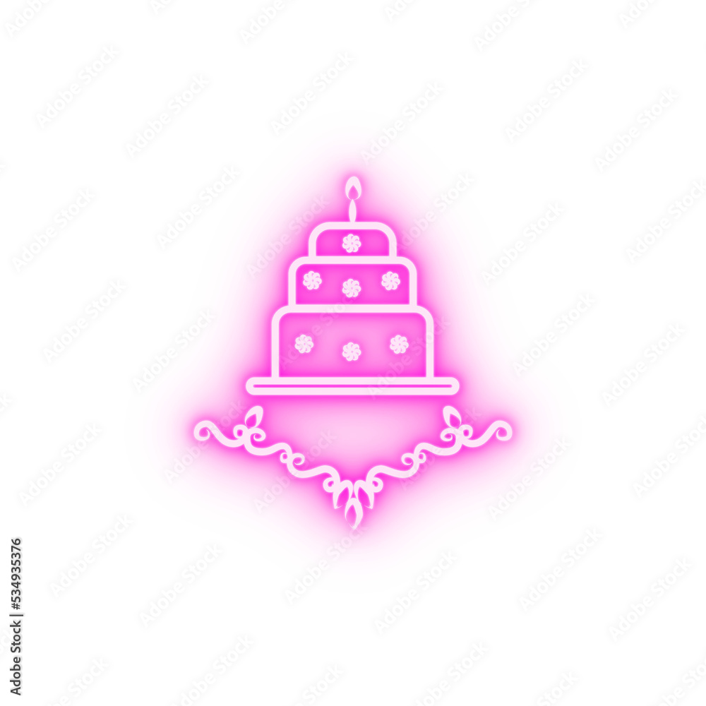 wedding cake sketch neon icon wedding cake sketch neon icon