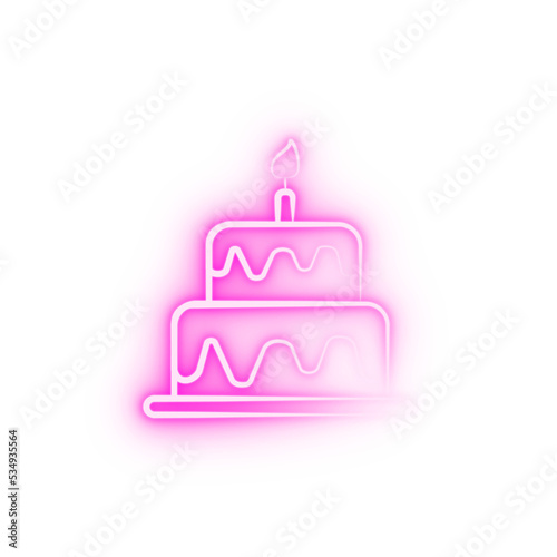 wedding cake sketch neon icon